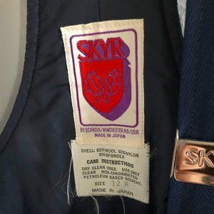 1970's Vintage Ski Pants with Bib - Skyr, Sz. 32R